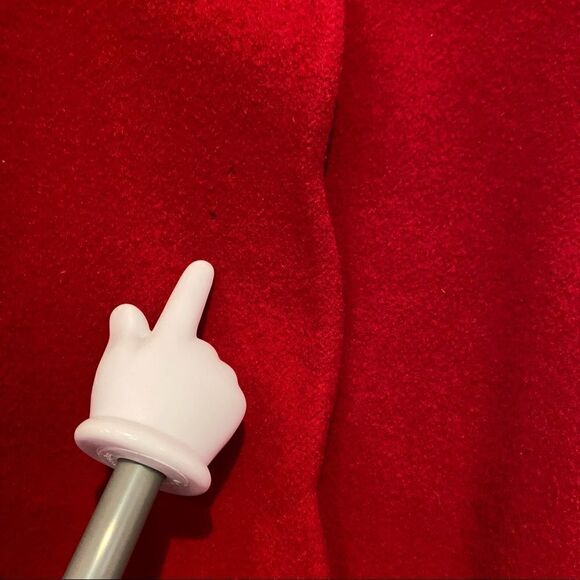 Vintage Neiman Marcus Red Pure Wool Scallop Hem Cape Coat Size 4 - Picture 9 of 12